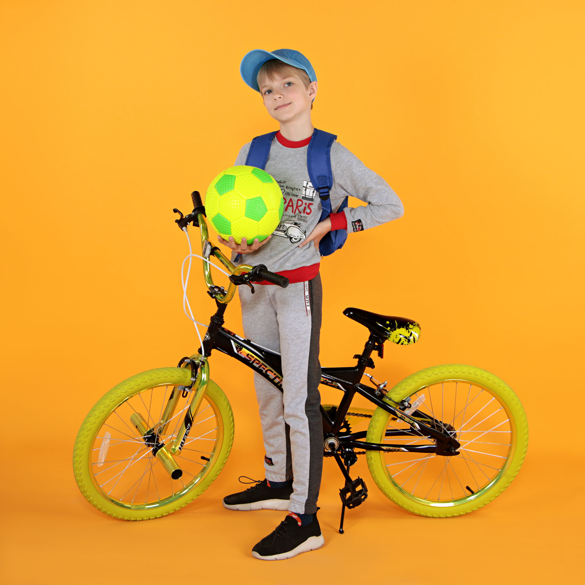 Велосипед детский Huffy Spectre, Желтый/Черный, для мальчиков, 20, цвет черно-желтый - фото 2