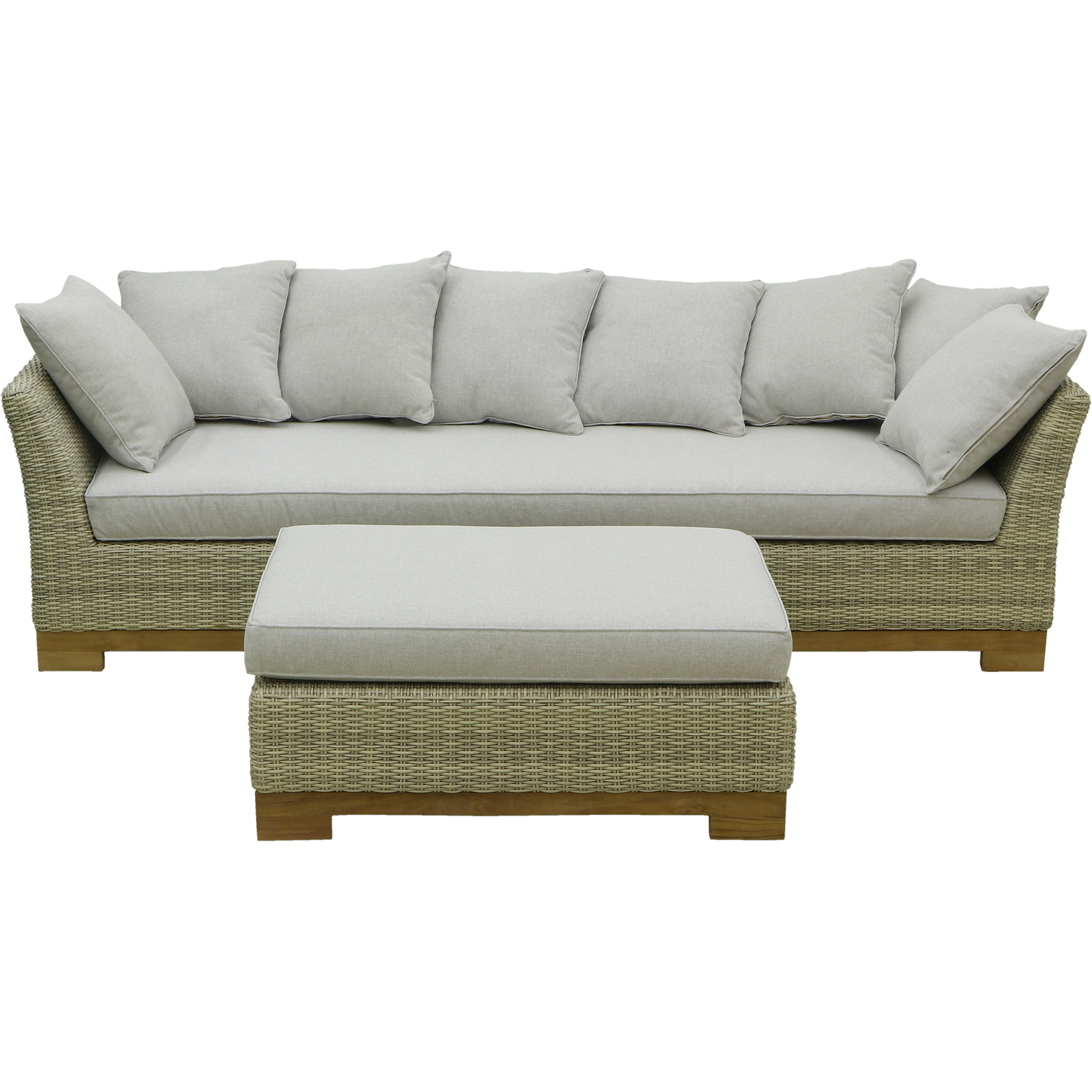 Комплект мебели с подушками Jepara 2 предмета, цвет светло-коричневый, размер 240х90х88 см - фото 1