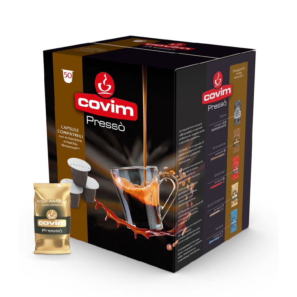 фото Кофе в капсулах covim presso flowpack gold arabica для системы nespresso 50 шт