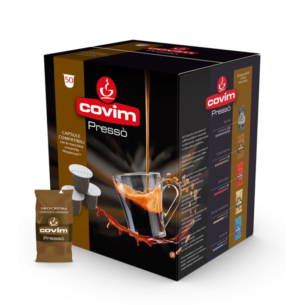 фото Кофе в капсулах covim presso flowpack orocrema для системы nespresso 50 шт