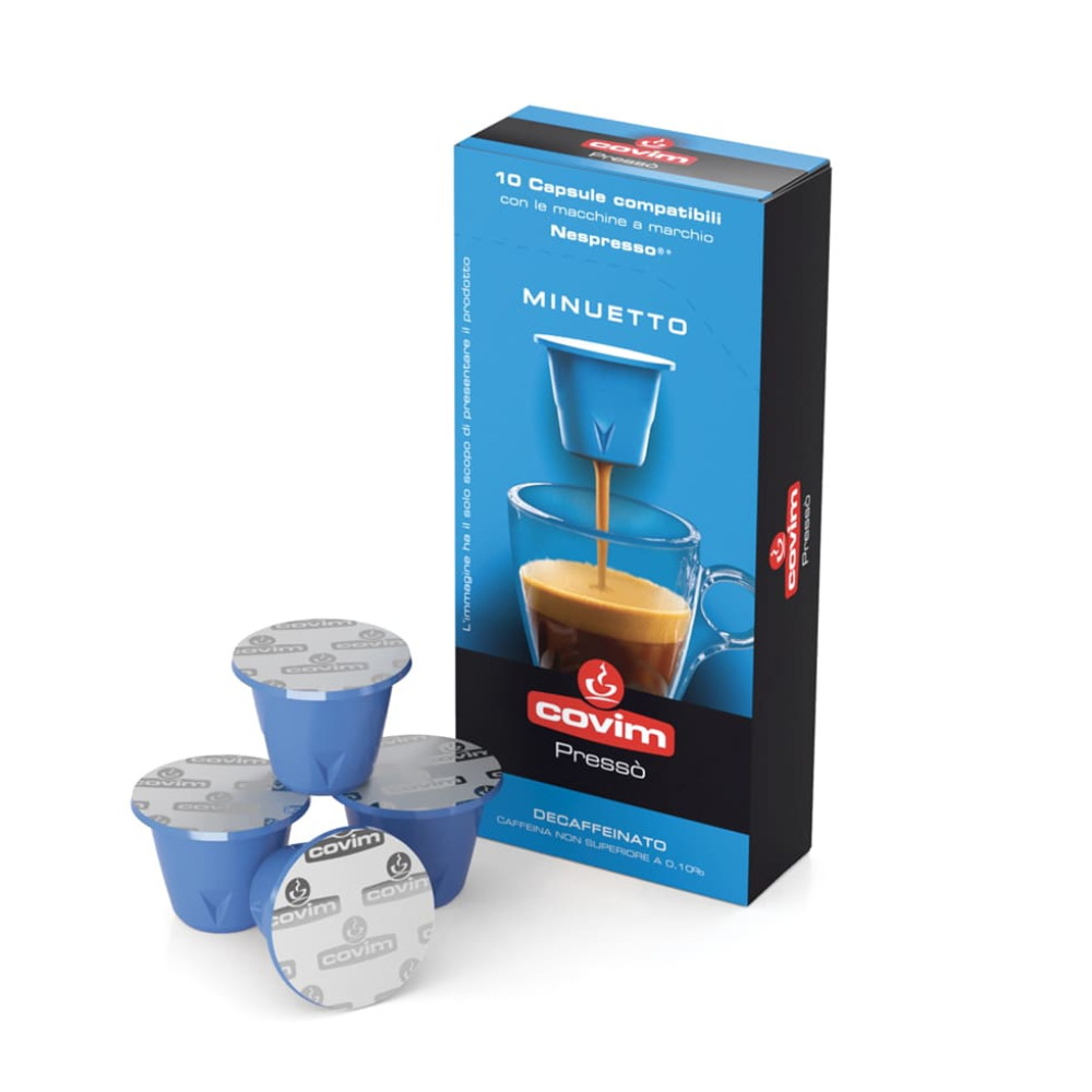 Кофе в капсулах COVIM Presso Minuetto без кофеина для системы Nespresso 10 шт