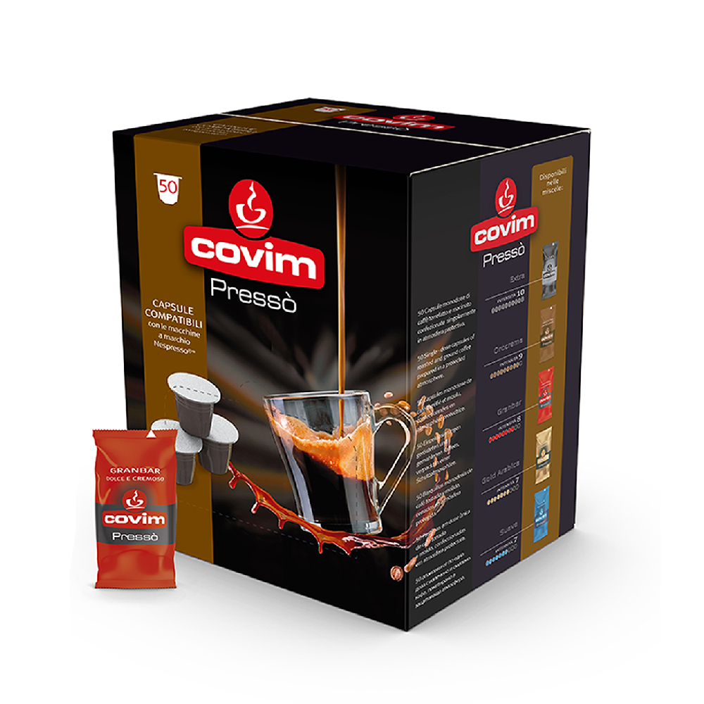 фото Кофе в капсулах covim presso flowpack granbar для системы nespresso 50 шт