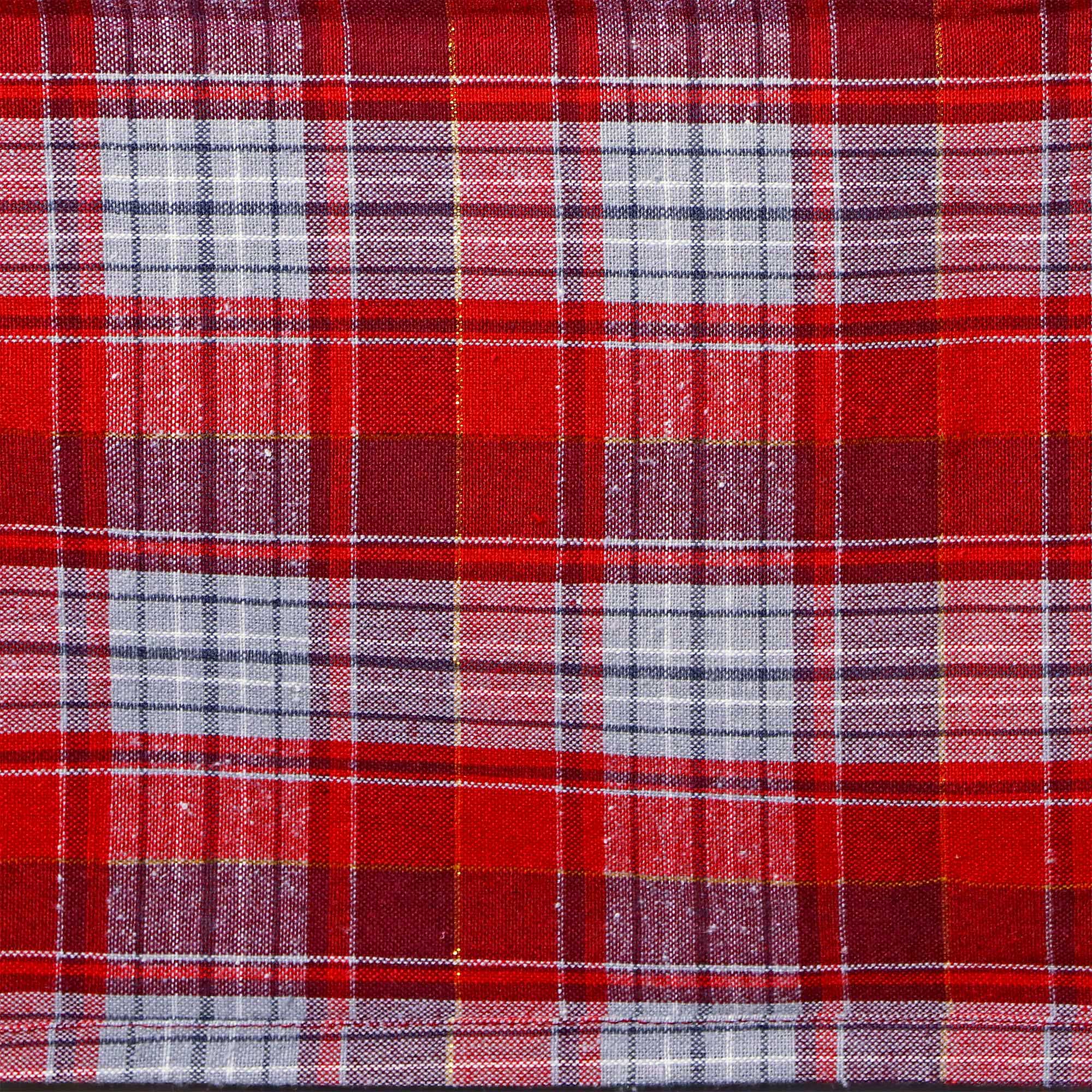 фото Скатерть mercury tartan красная с белым в клетку 140х240 см