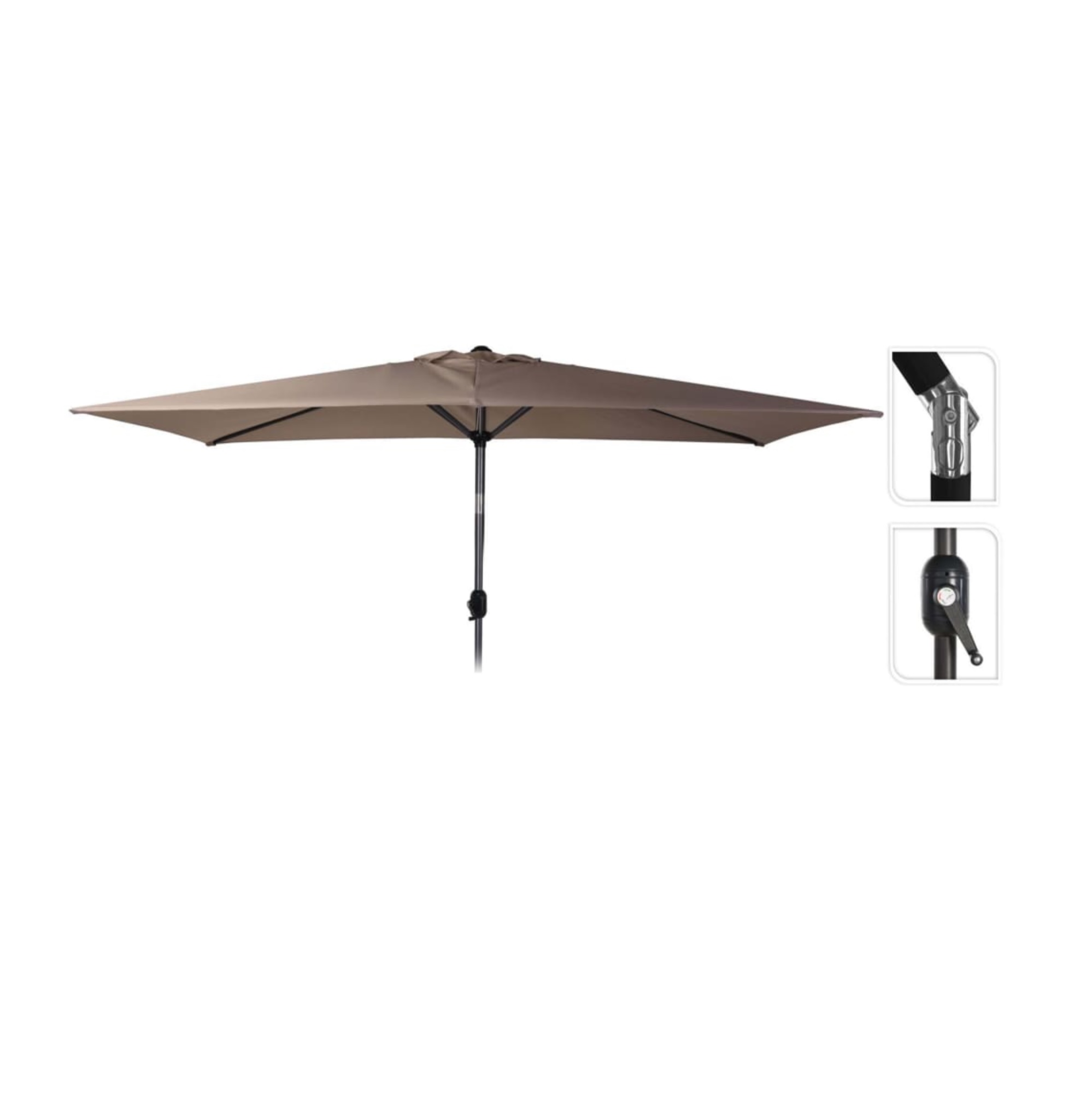 фото Зонт солнцезащитный koopman furniture 150x250cm серо-коричневый