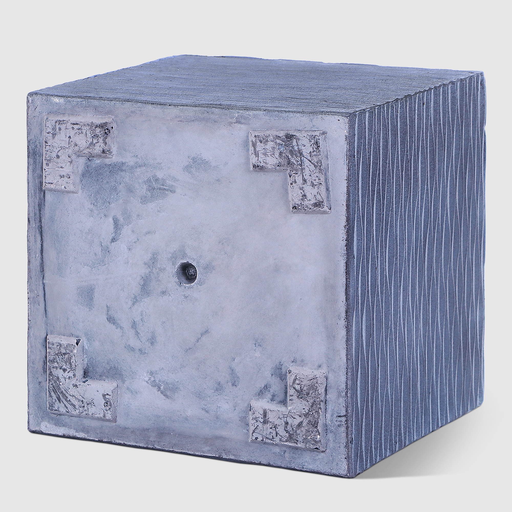 Горшок для цветов L&t pottery куб серый антик d25 - фото 4