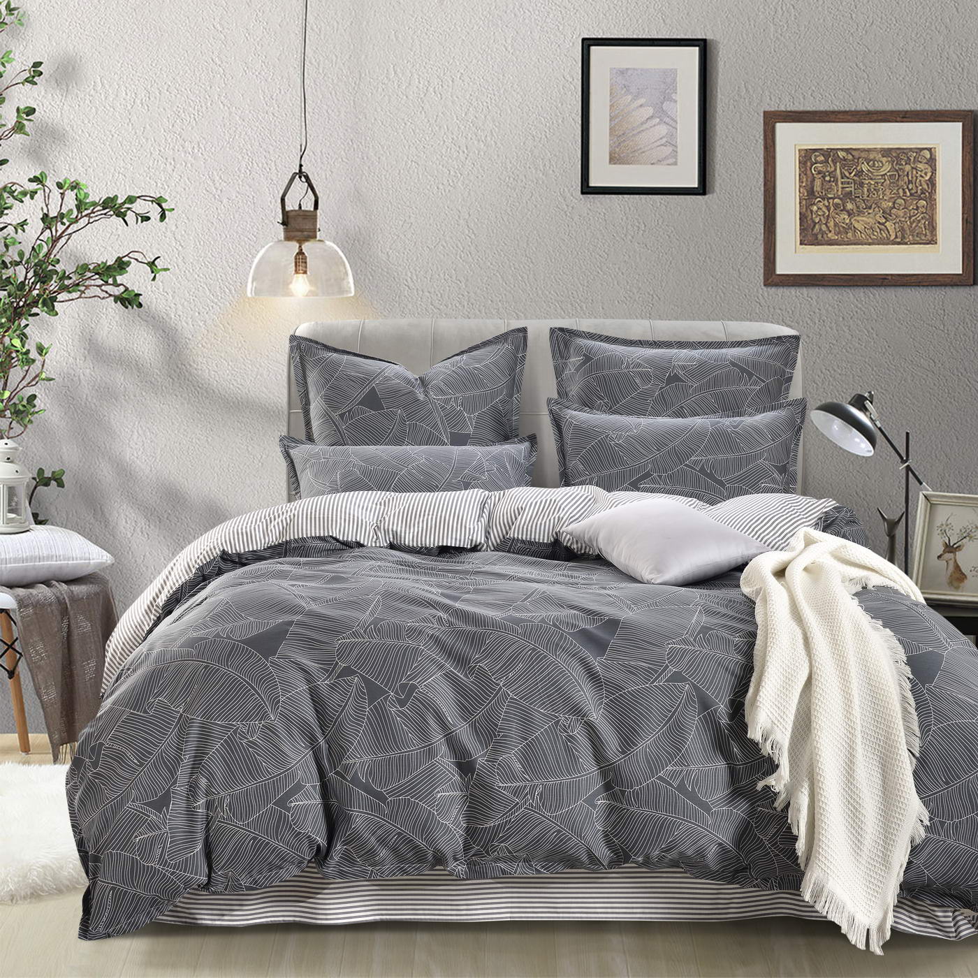 Комплект постельного белья Sofi De Marko Модерн №10 серый Полуторный, размер Полуторный - фото 1
