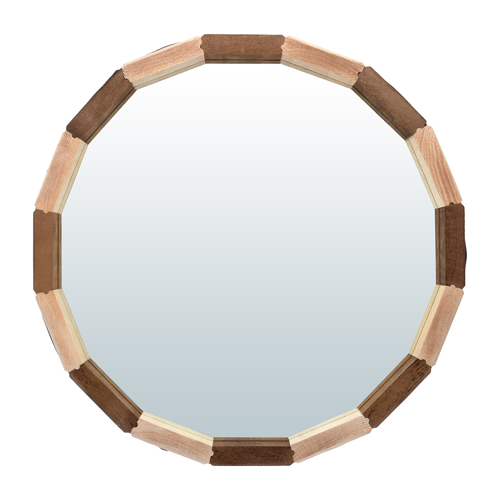 Зеркало-бочонок Банные штучки Контраст 32 см, липа - фото 2