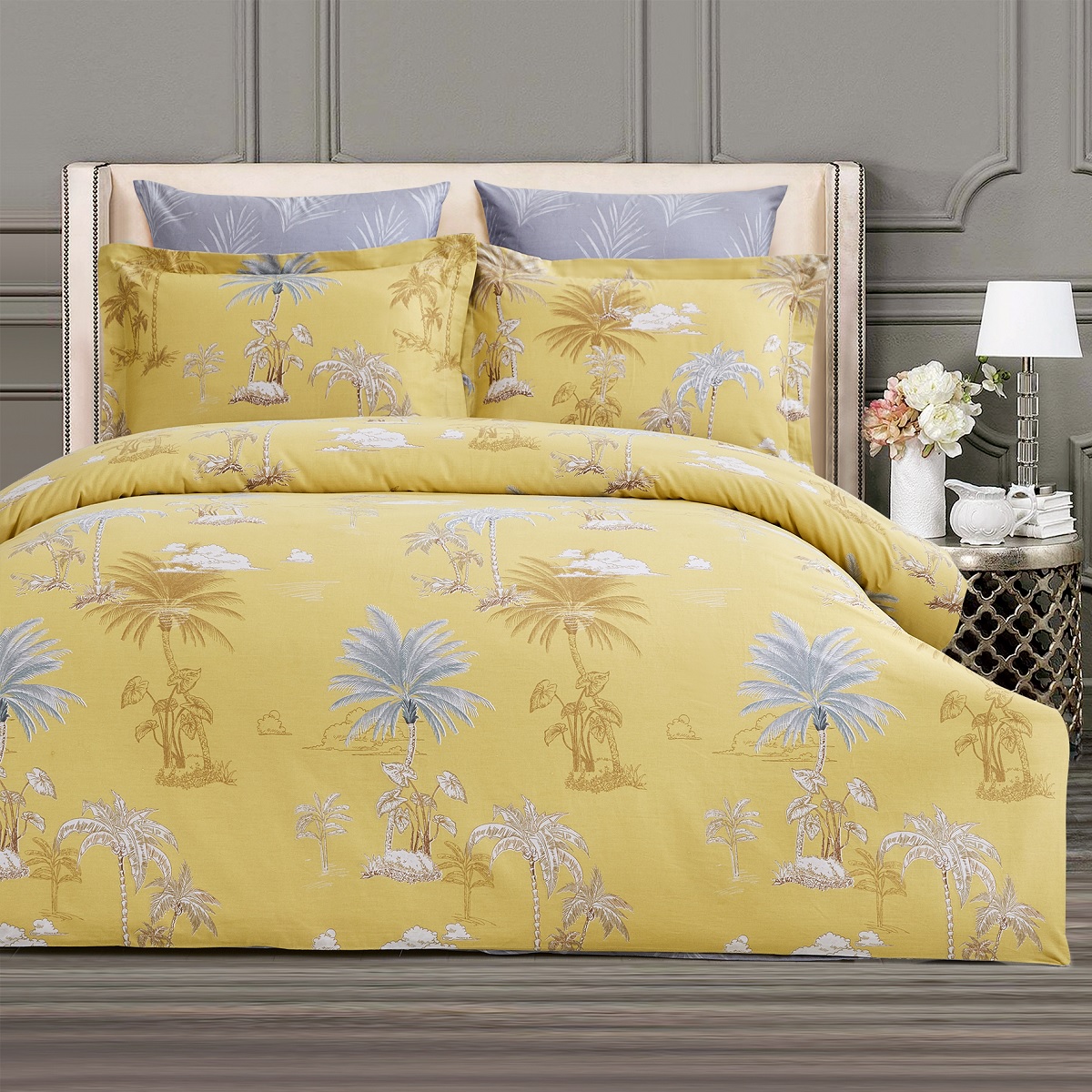 Комплект постельного белья Arya Home Alamode Maribella Полуторный, цвет жёлтый, размер Полуторный - фото 1