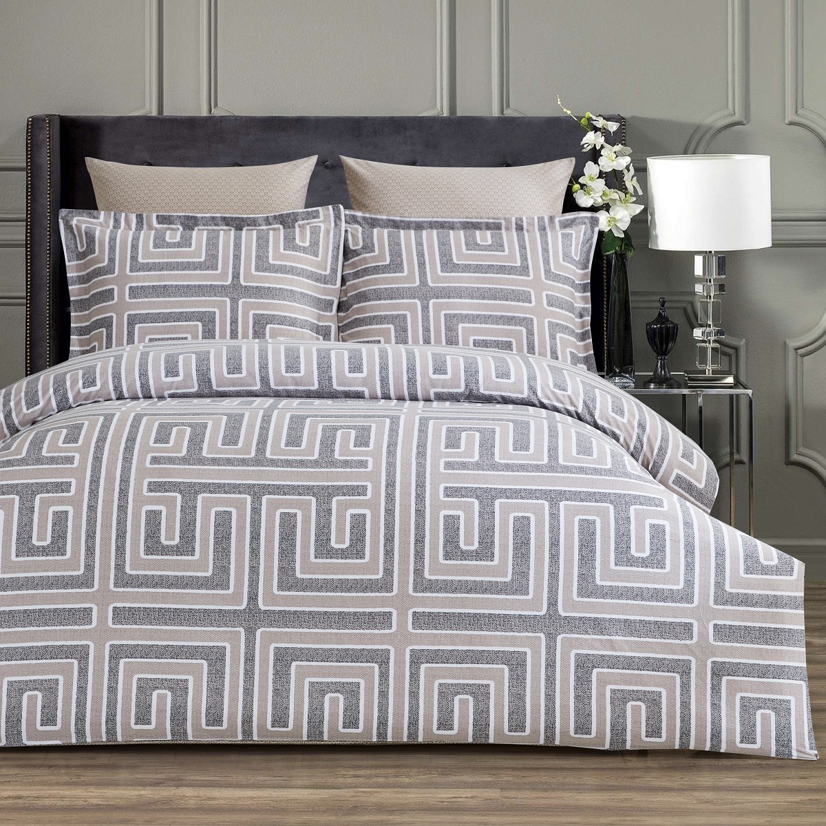 Комплект постельного белья Arya Home Alamode Pascal Полуторный, цвет серый, размер Полуторный - фото 1