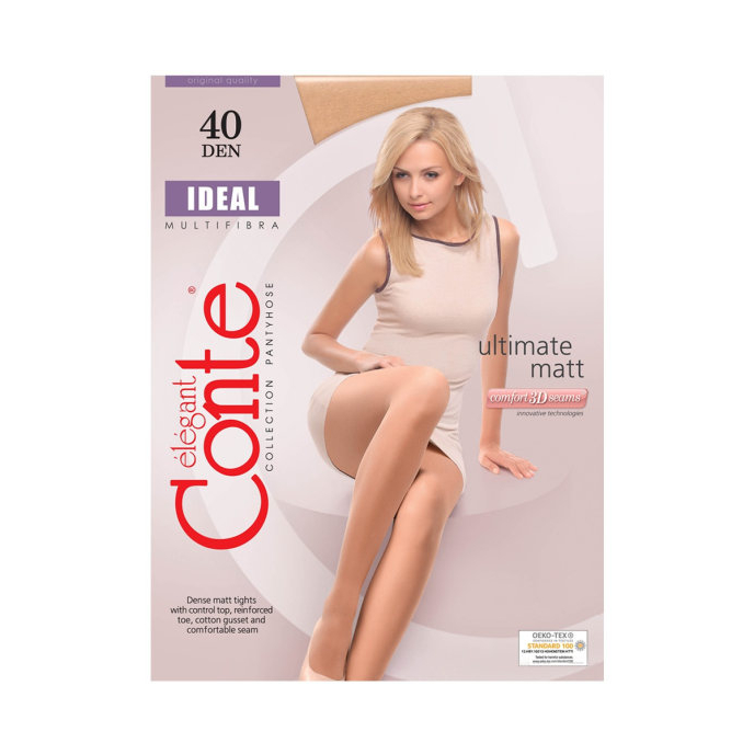 

Женские колготки Conte-Elegant Ideal 40 DEN бежевые, Бежевый