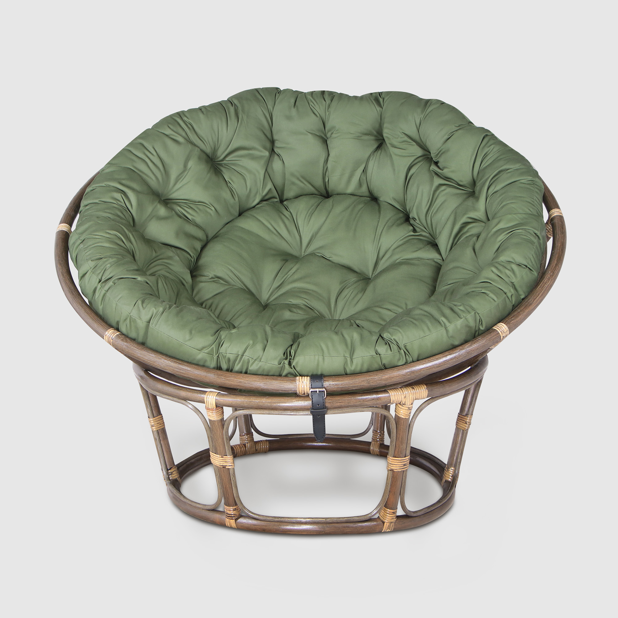 Кресло-папасан Rattan grand Nido olive green с подушкой, цвет коричневый - фото 3