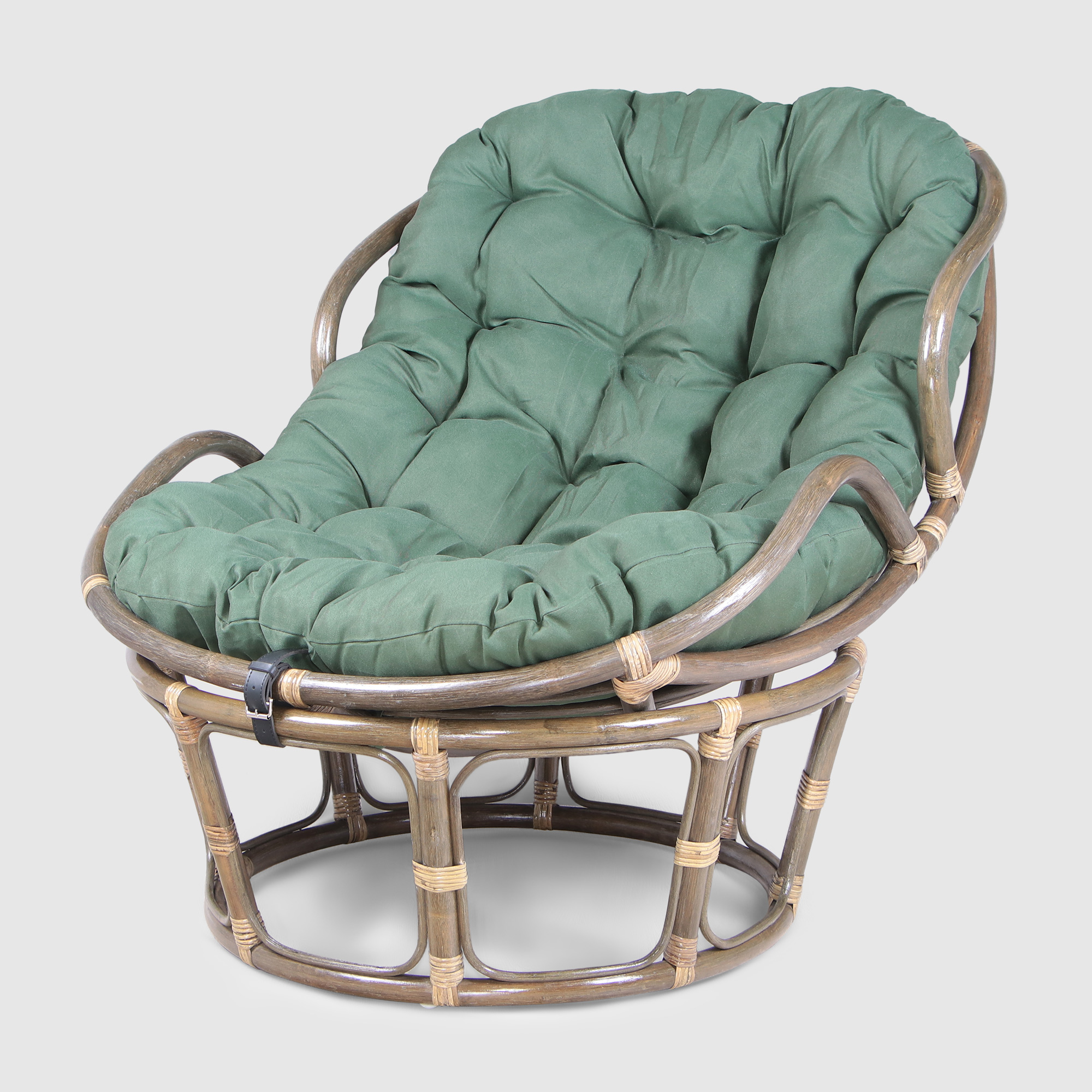 Кресло-папасан Rattan grand Olive green с подушкой, цвет коричневый - фото 1
