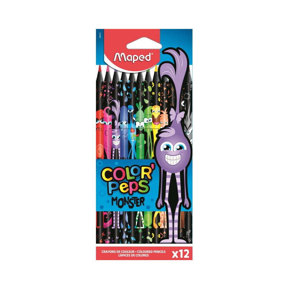 Карандаши Colorpeps Black Monster cosmic 12 цветов