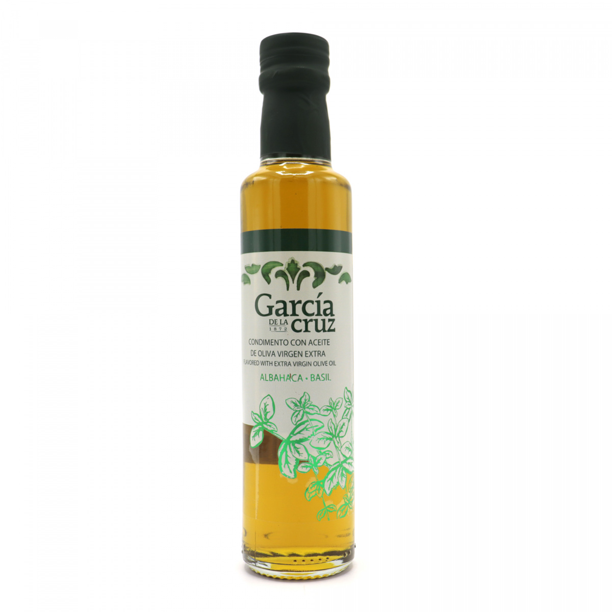 Масло оливковое Garcia De La Cruz Extra Virgin нерафинированное с ароматом базилика, 250 мл - фото 1