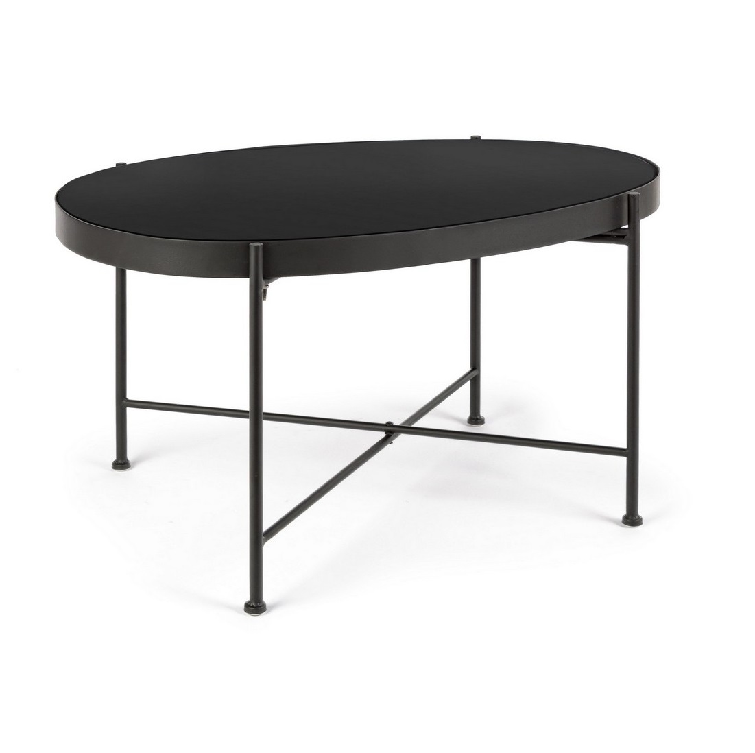Кофейный столик Bizzotto furniture rashida 70x46х40 см, цвет черный - фото 1