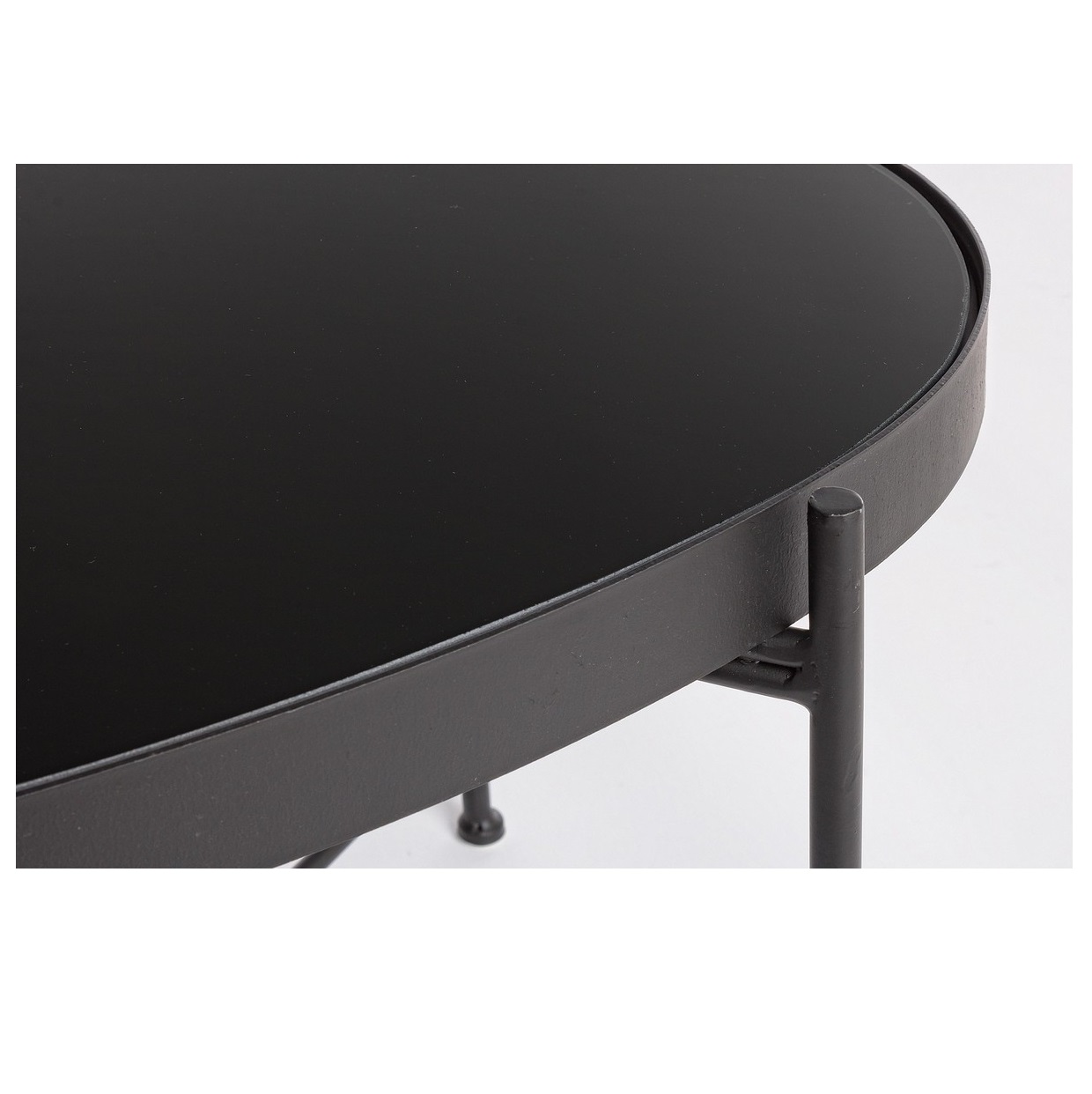 Кофейный столик Bizzotto furniture rashida 70x46х40 см, цвет черный - фото 3