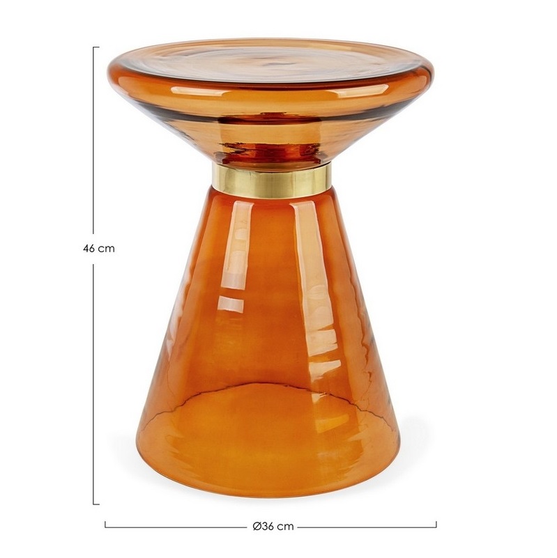 Столик кофейный Bizzotto furniture azmin 36х36х46 см, цвет оранжевый - фото 2