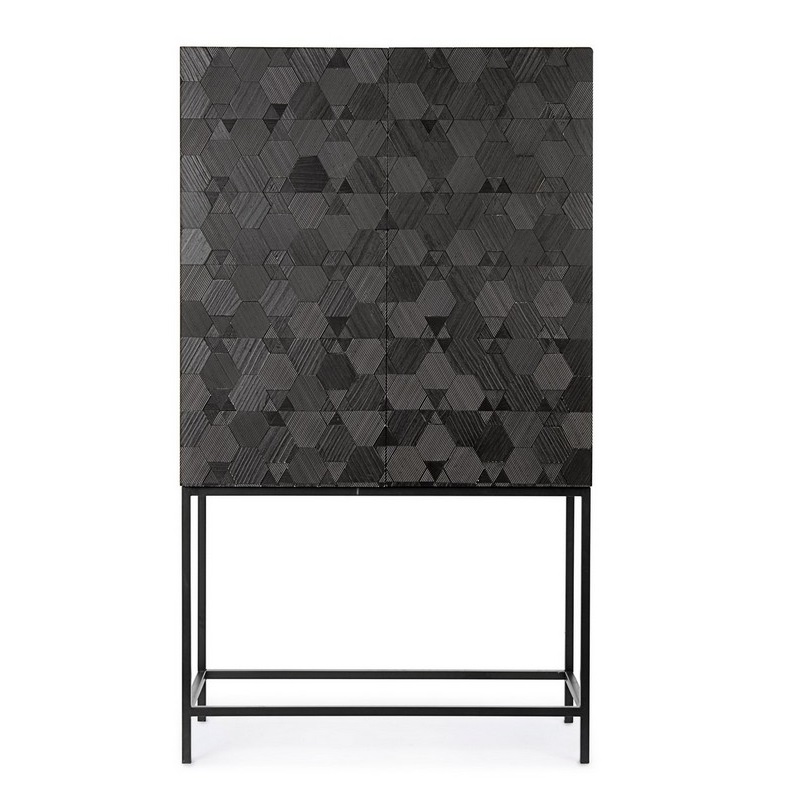 Шкаф Bizzotto furniture eulalia 90х40х155 см, цвет серый
