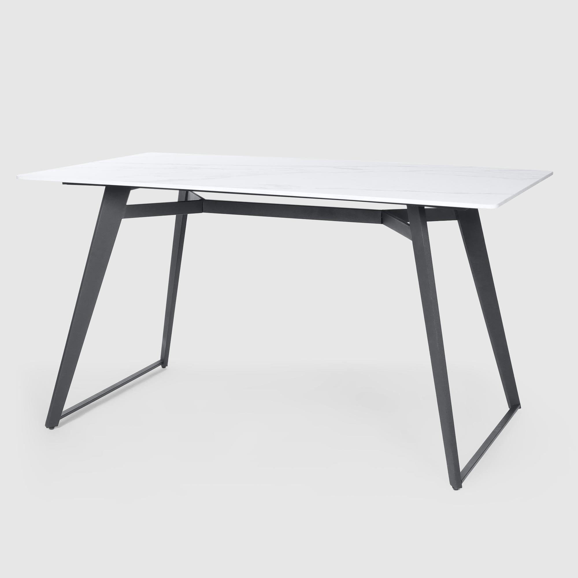 Обеденный стол City Furniture белый с чёрным 140х80х75 см (2021YSDT013), цвет чёрный - фото 1