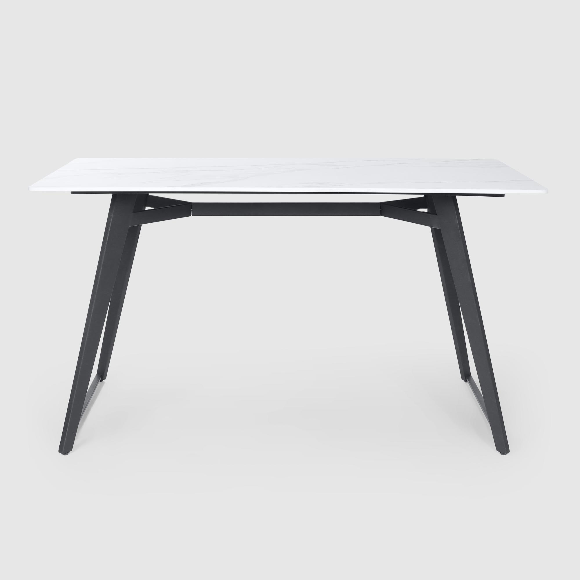 Обеденный стол City Furniture белый с чёрным 140х80х75 см (2021YSDT013), цвет чёрный - фото 2