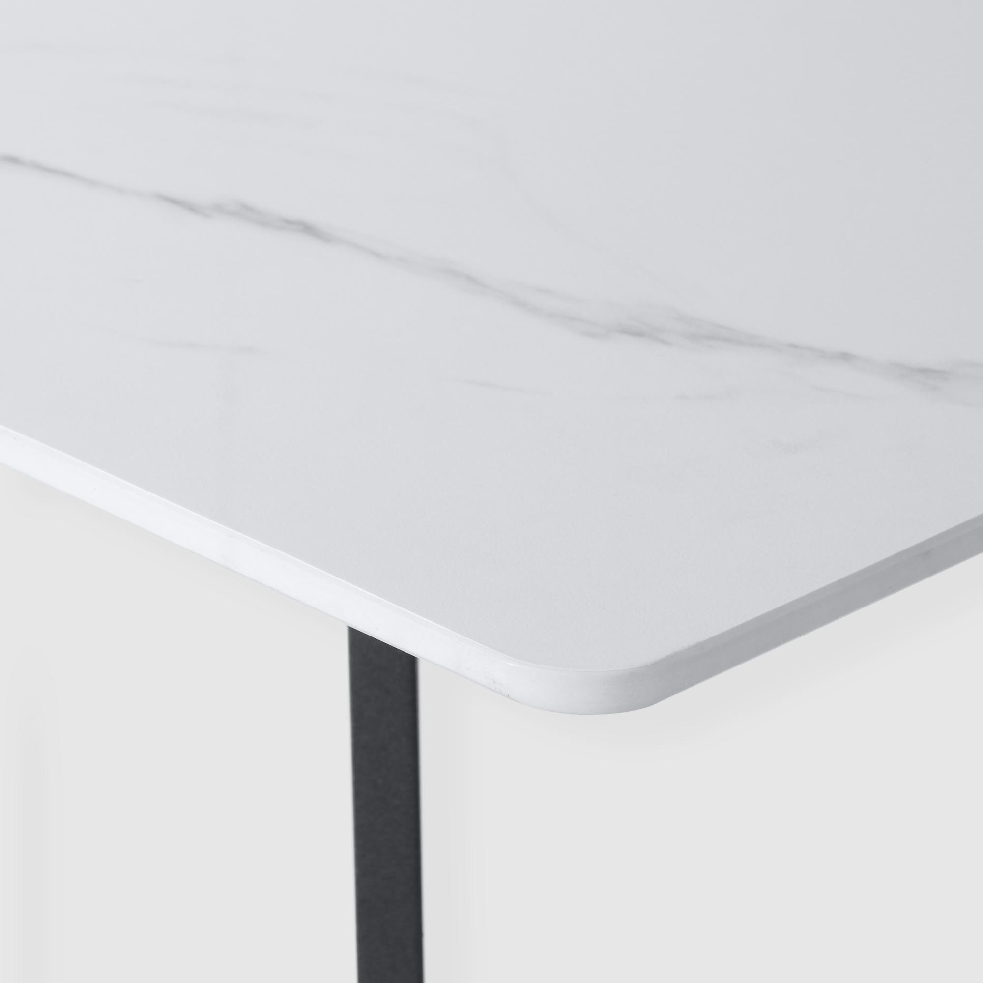 Обеденный стол City Furniture белый с чёрным 140х80х75 см (2021YSDT013), цвет чёрный - фото 4