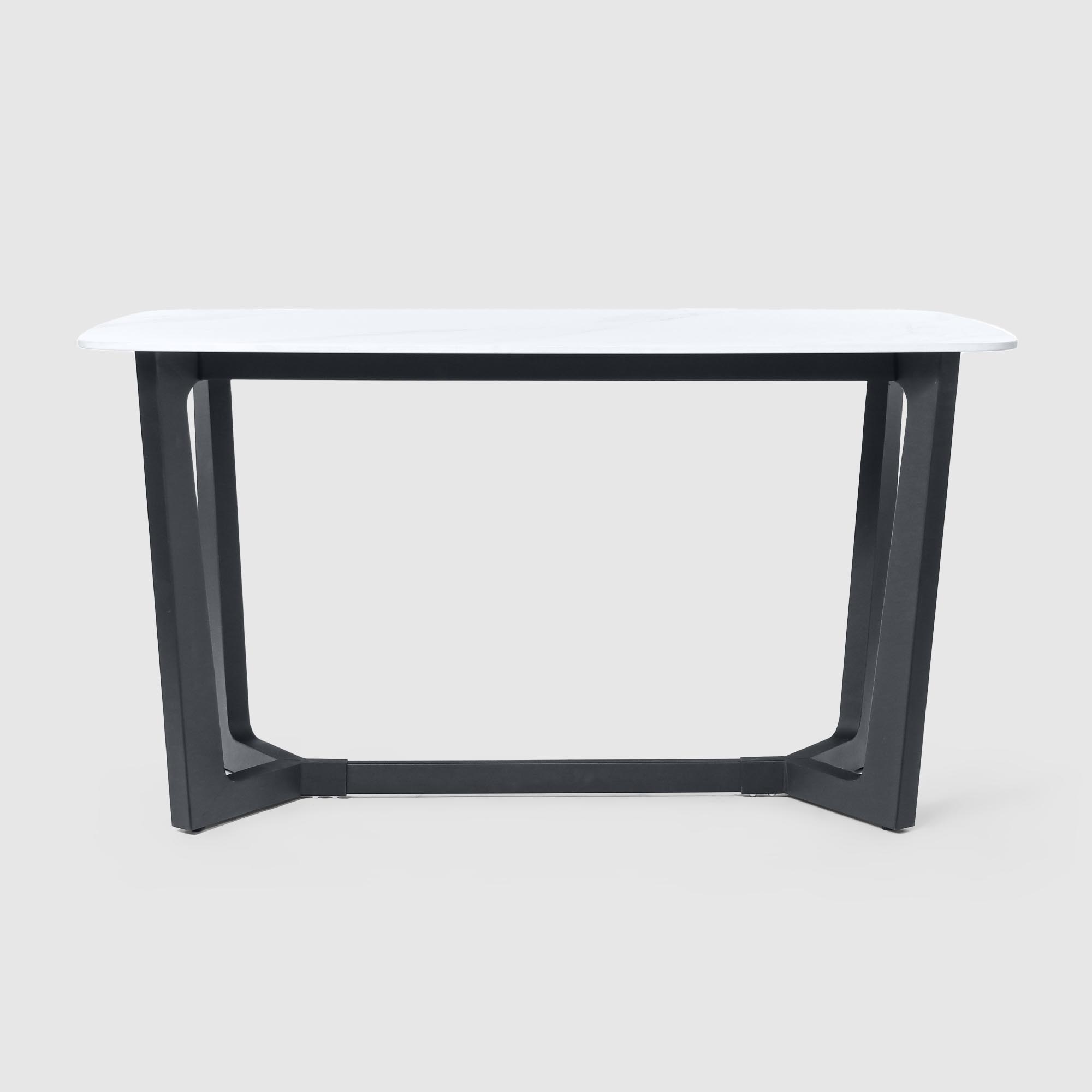 фото Обеденный стол city furniture белый с чёрным 140х80х75 см