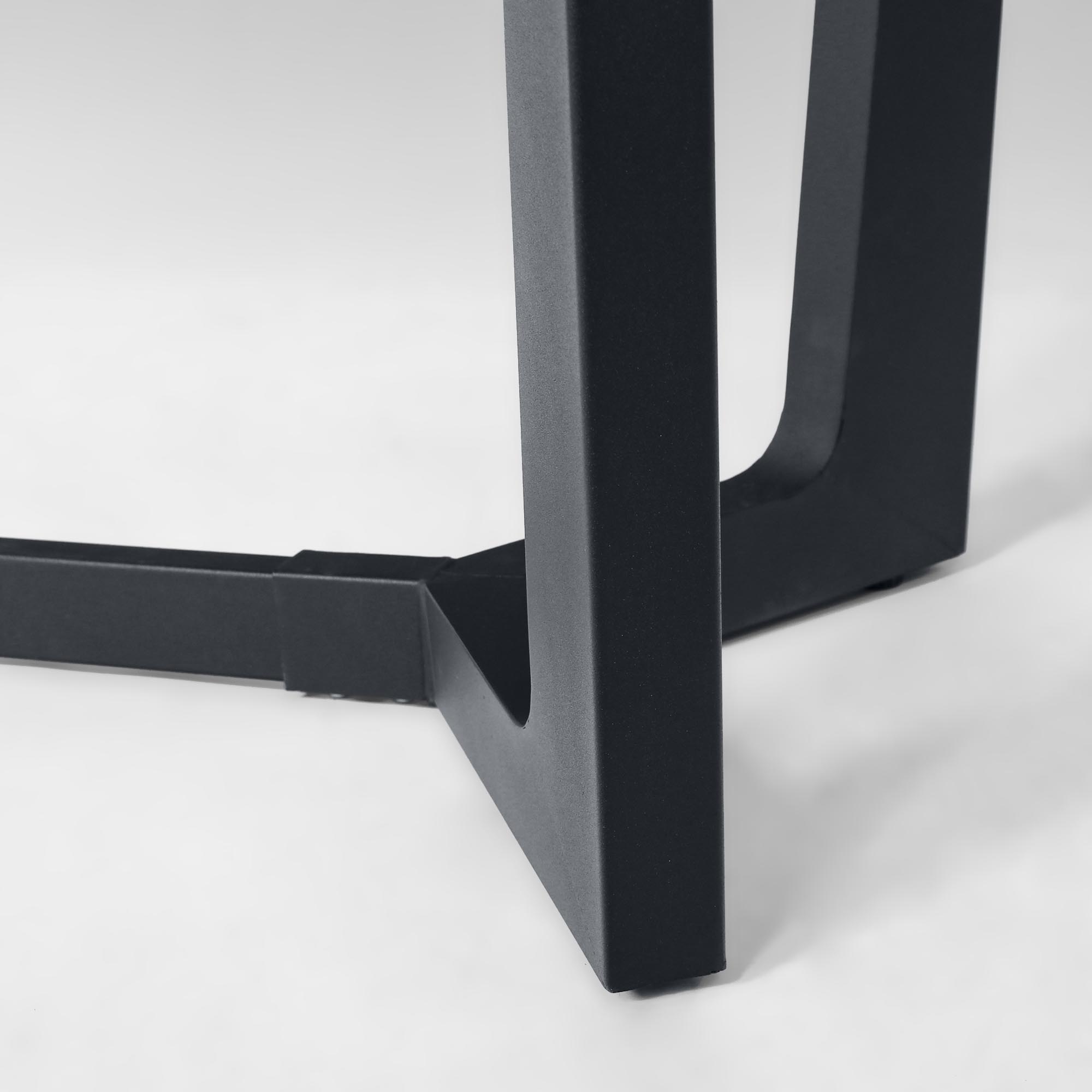 Обеденный стол City Furniture белый с чёрным 140х80х75 см, цвет чёрный - фото 5