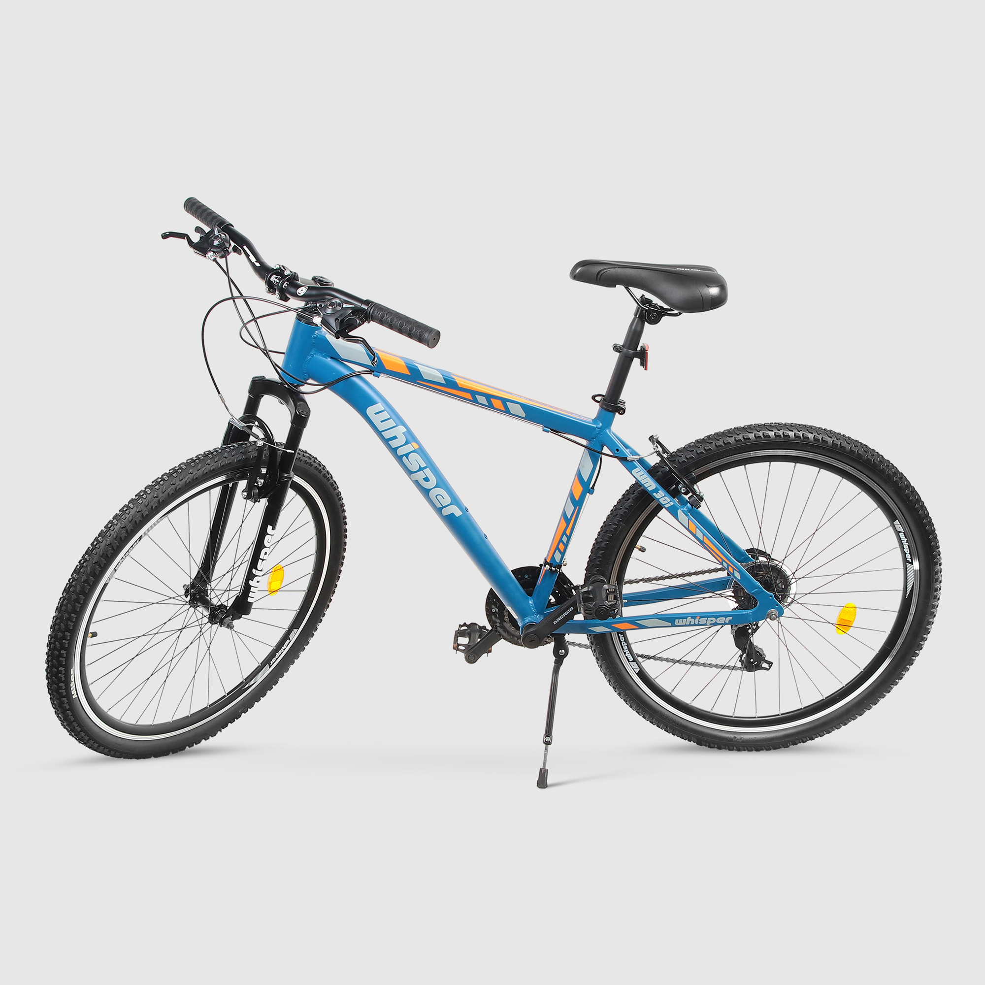 Велосипед Whisper 27,5, голубой, мужской Жесткая стальная вилка - фото 4