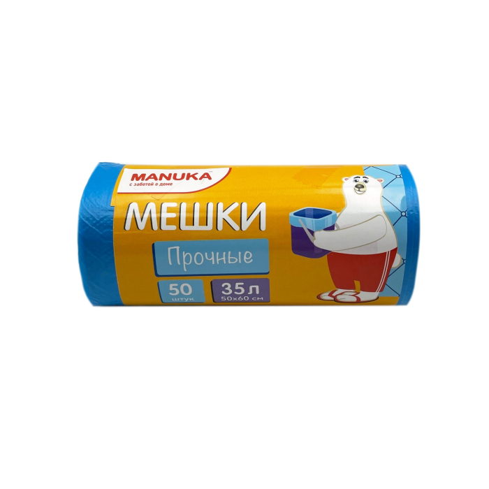 фото Мешки мусорные manuka прочные 35 л 50х60 см 50 шт