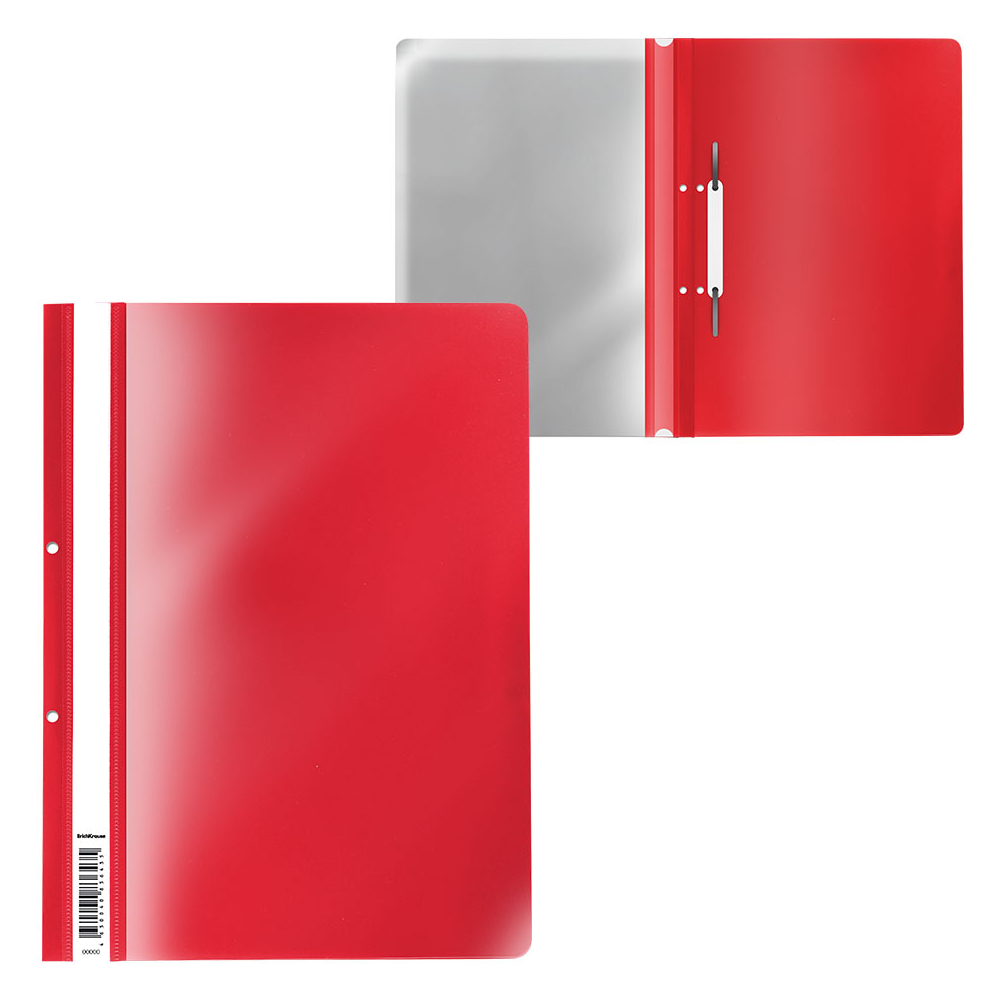 

Папка-скоросшиватель Erich Krause Fizzy Classic А4 красная, Красный