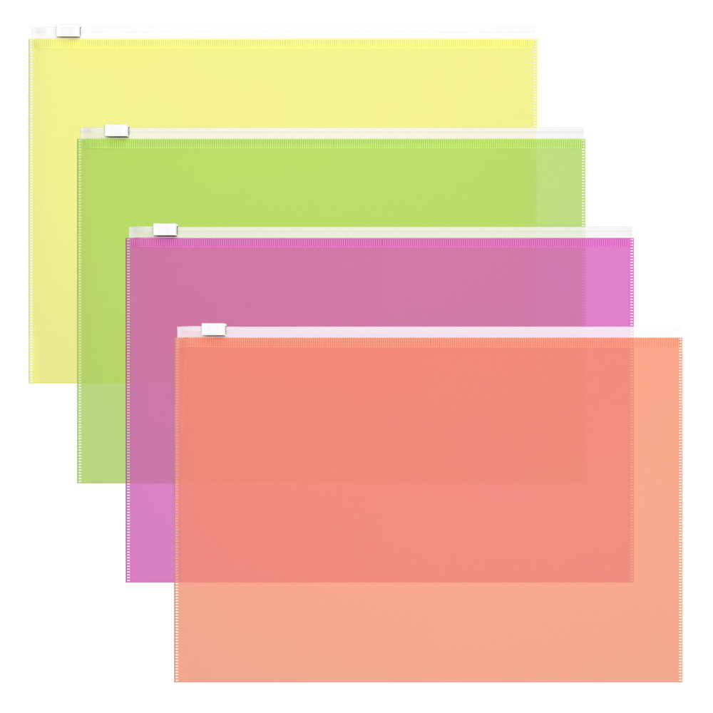 

Zip-пакет Erich Krause Fizzy Neon B5 на молнии в ассортименте, Мультиколор