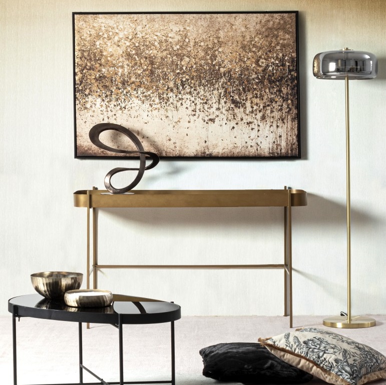 Консоль Bizzotto furniture Rashida 120x43х75, цвет золотой - фото 5