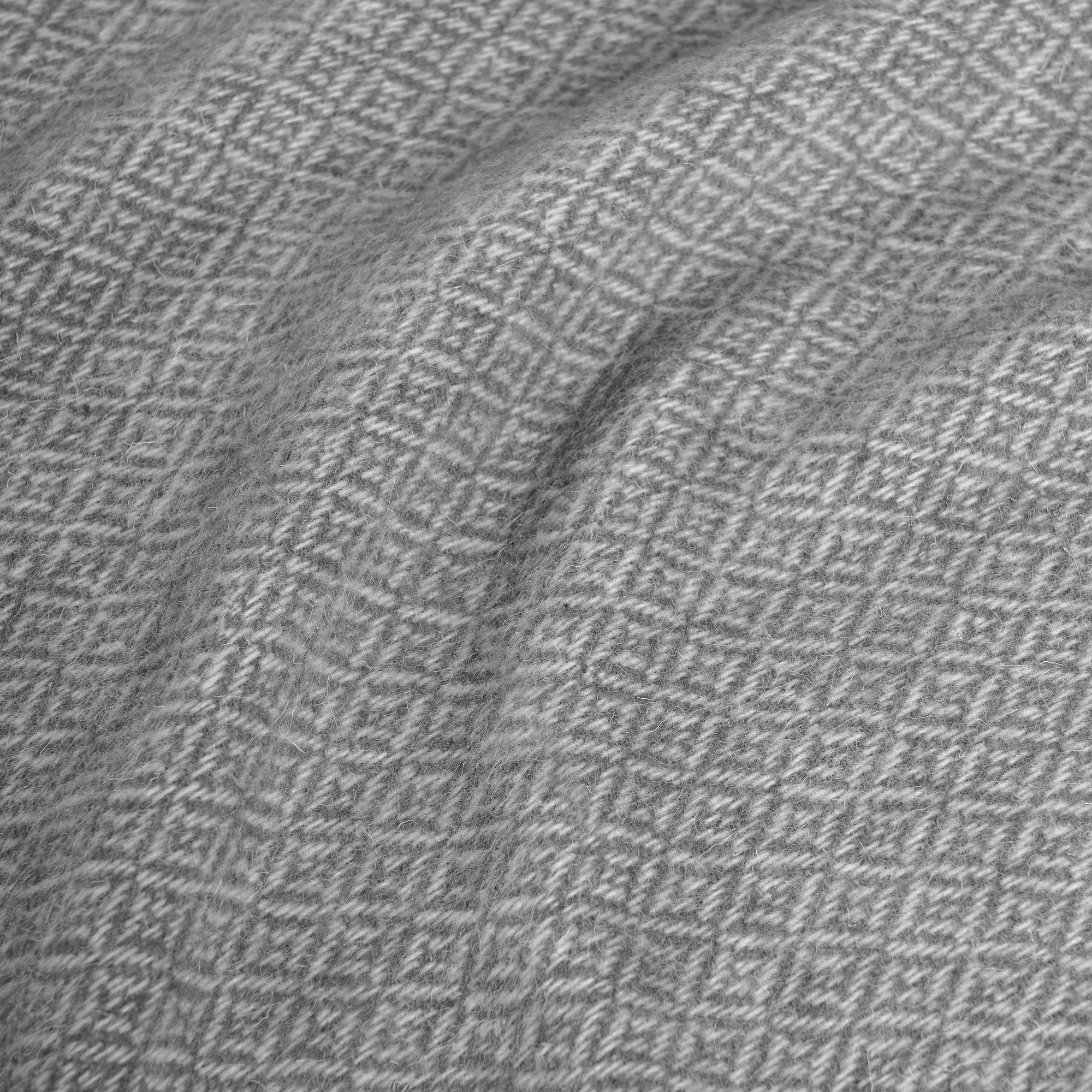 Плед Estia Патино белый с серым 140х200 см, цвет серый - фото 6