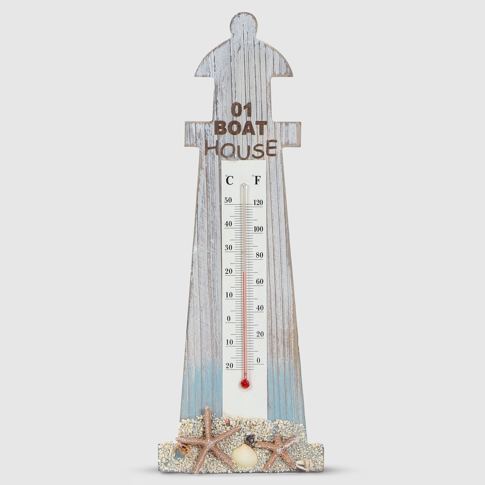 фото Термометр liansheng с морскими звездами 12x2.5x33 см