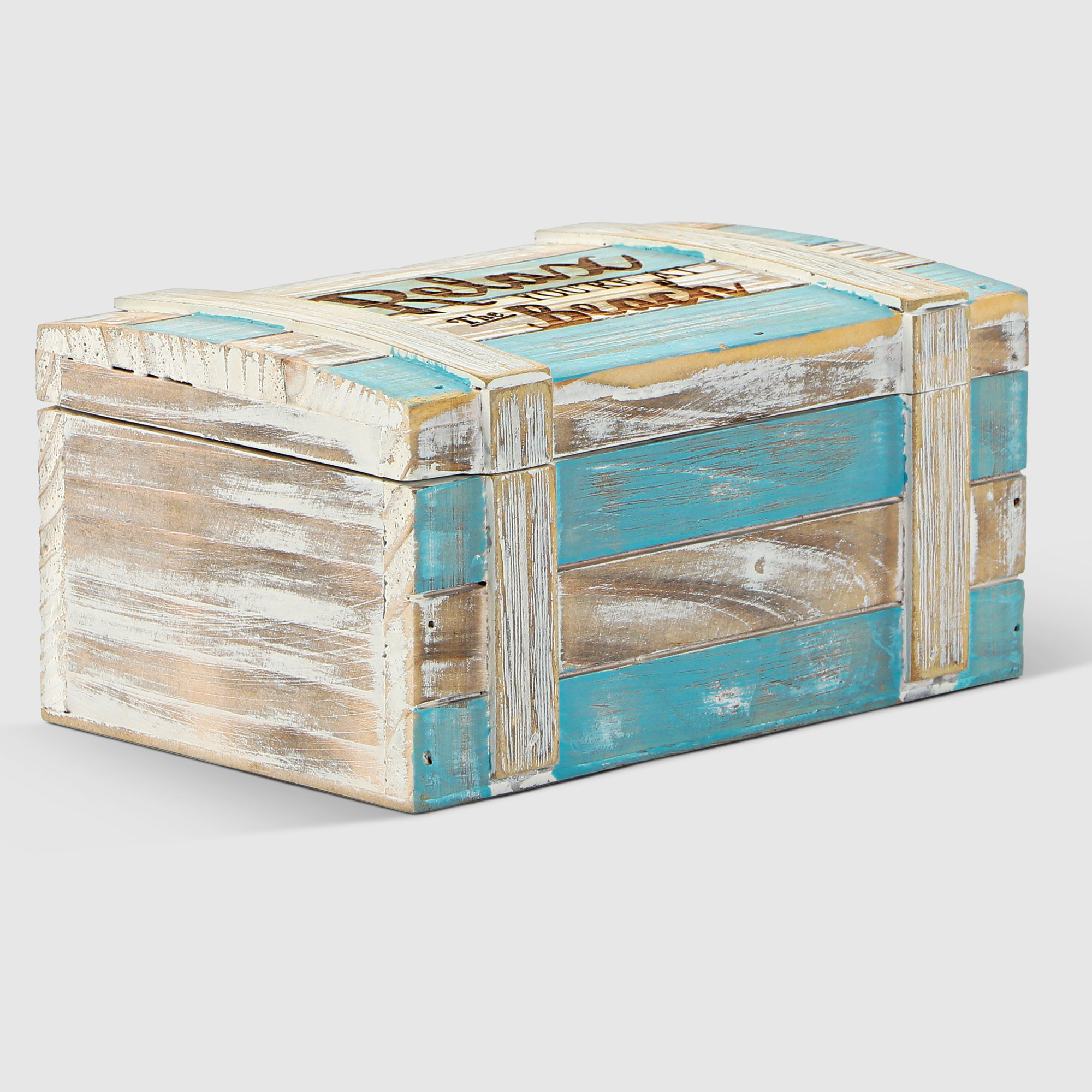 Сундучок Liansheng морской бело-голубой 17.5x8.5x9 см