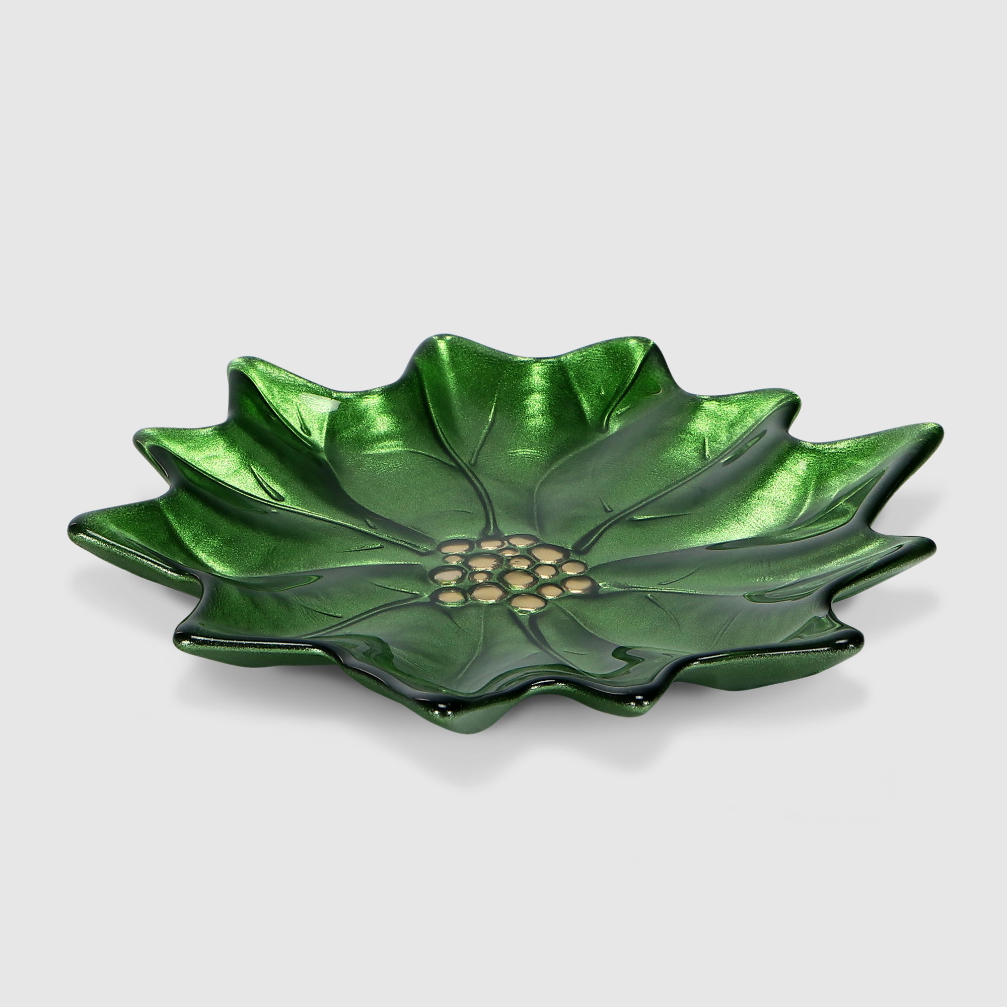 Тарелка Ardacam Poinsettia 21 см зелёная