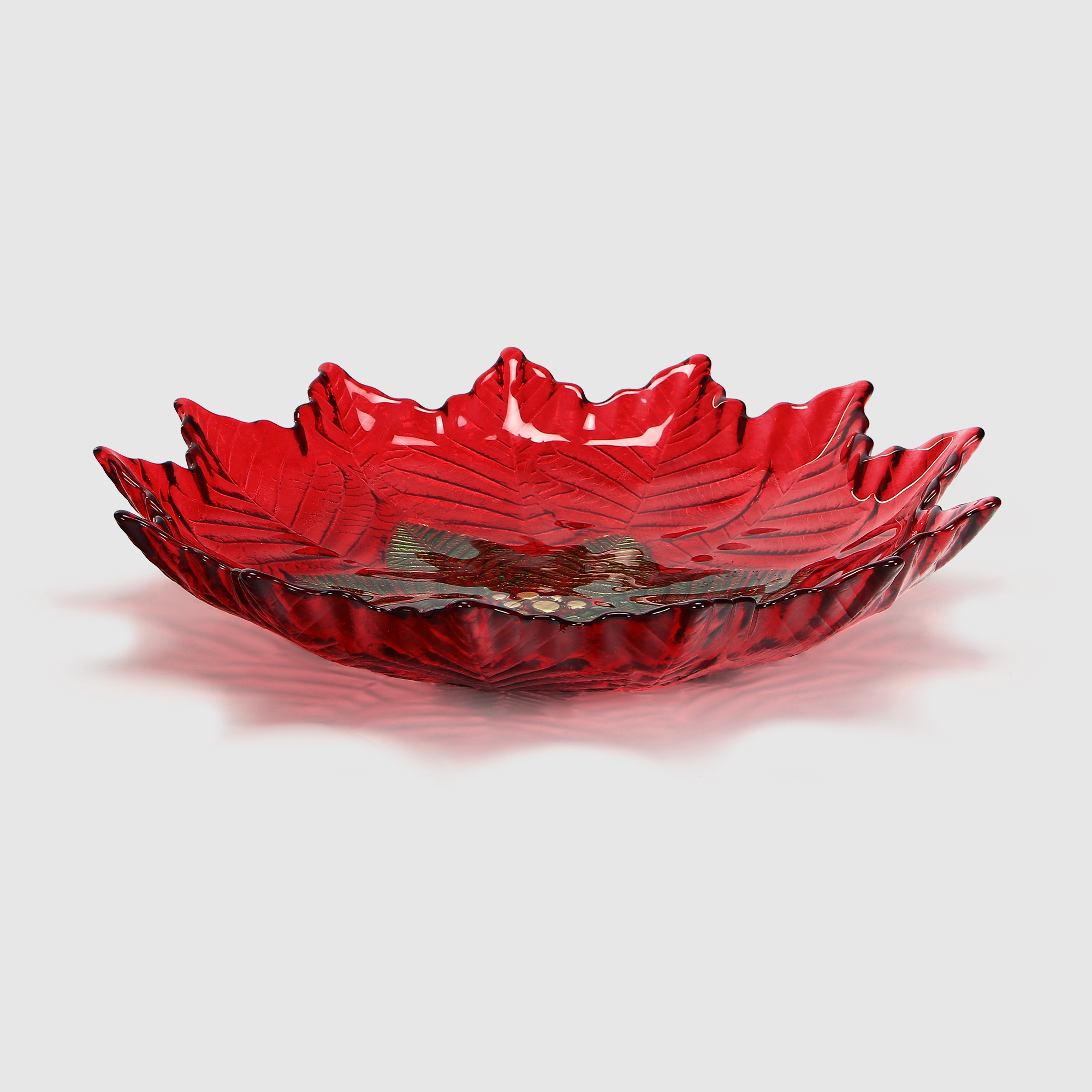 Блюдо Ardacam Poinsettia 32 см красное - фото 1