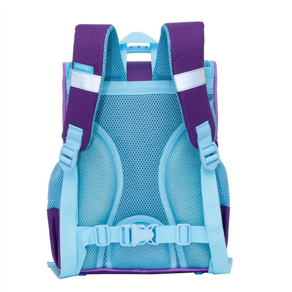 Рюкзак с мешком Grizzly Бабочки, фиолетовый - фото 3