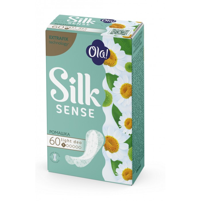 Прокладки ежедневные Ola! Silk Sense Light тонкие стринг-мультиформ Ромашка 60 шт