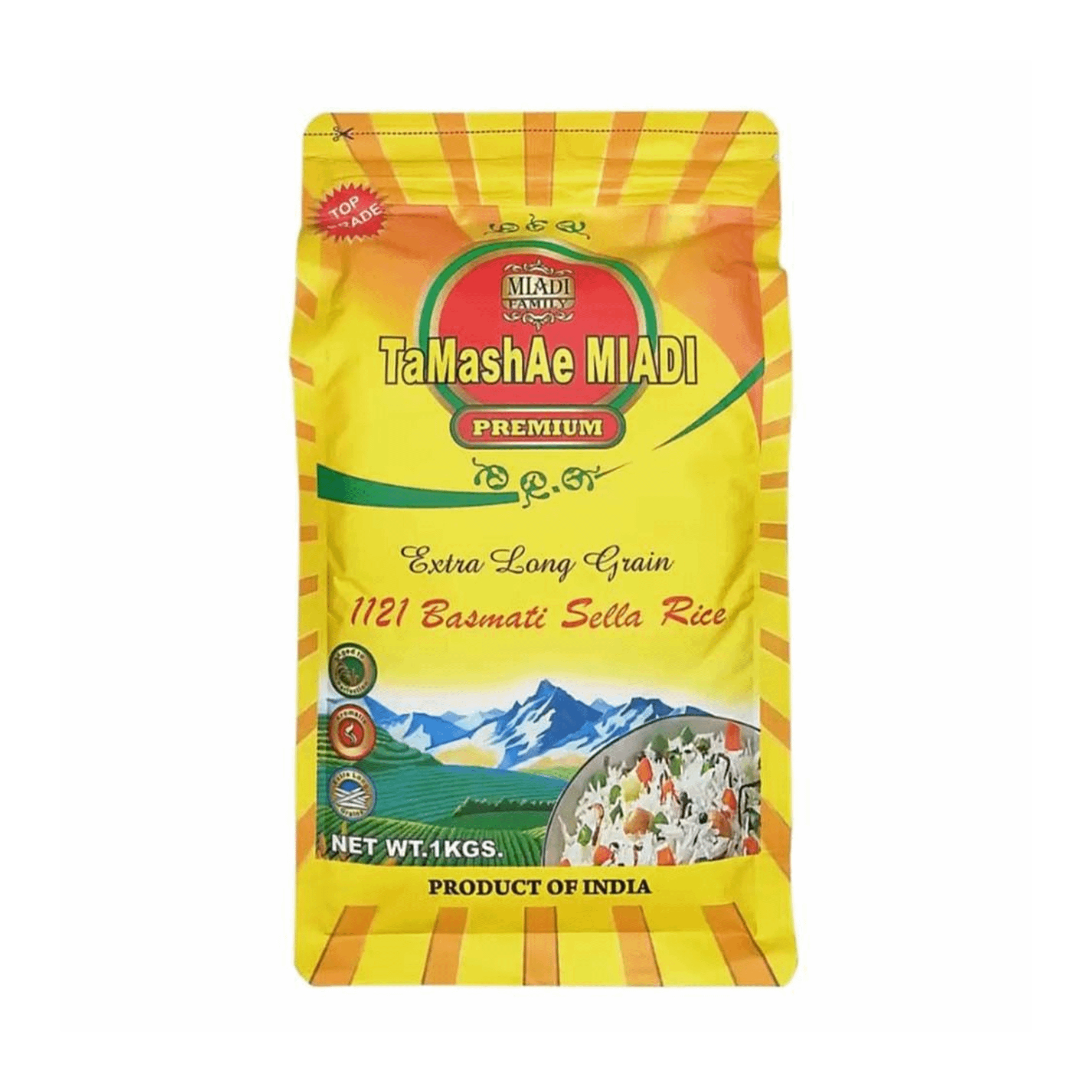 Рис пропаренный TaMashAe MIADI Premium Басмати 1 кг
