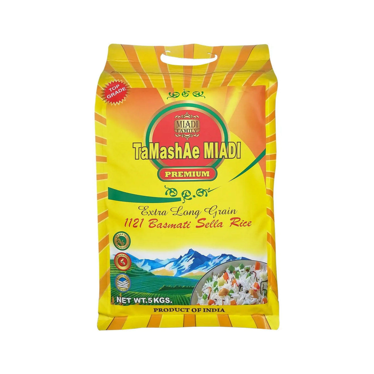 Рис пропаренный TaMashAe MIADI Premium Басмати 5 кг