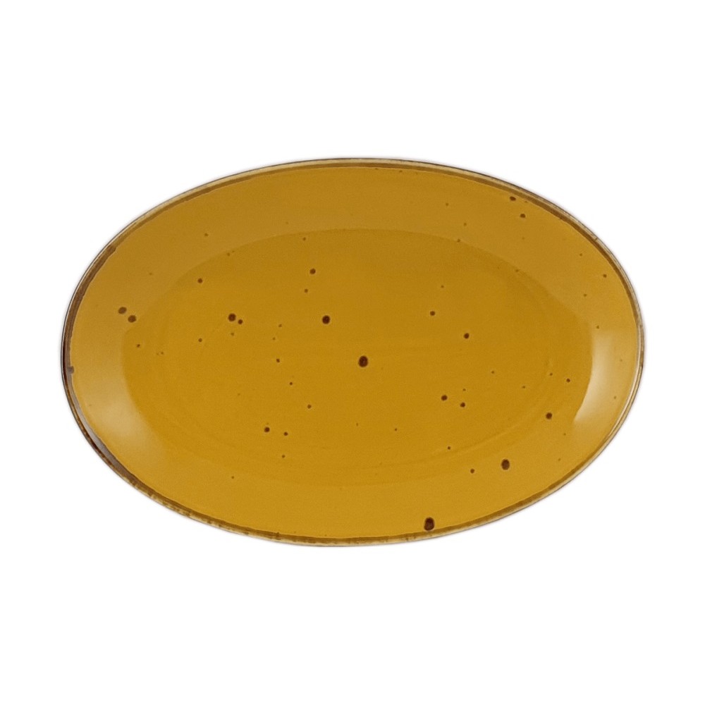 фото Блюдо овальное porcelana bogucice alumina yellow 31 см