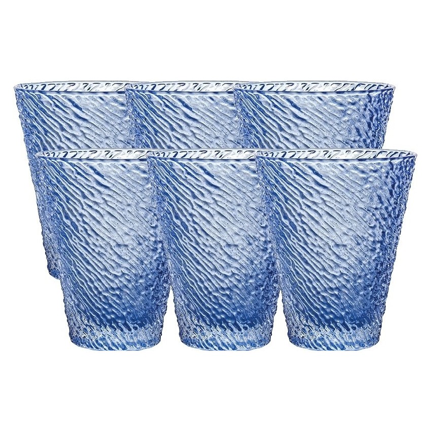 Набор стаканов для воды IVV Ироко 300 мл 6 шт синий - фото 1