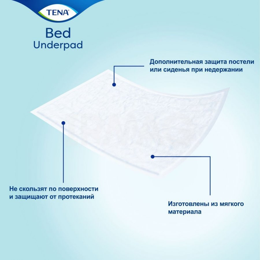 фото Простыни tena bed underpad normal 60х60 см 5 шт