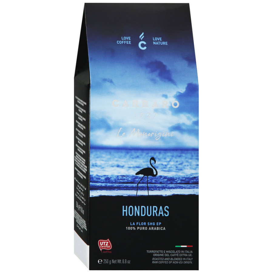 Кофе Carraro Honduras Arabica 100% моносорт, молотый, 250 г carraro costa rica arabica 100% кофе молотый 250 г
