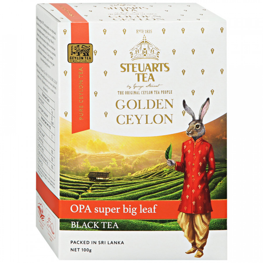 Чай черный Steuarts Golden Ceylon Opa Super Big Leaf, 100 г