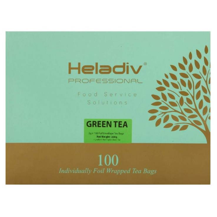 Чай зеленый Heladiv Professional Line, 100 пакетиков