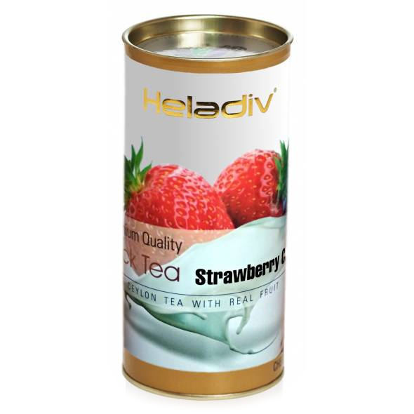 Чай черный Heladiv Strawberry cream клубника со сливками, 100 г