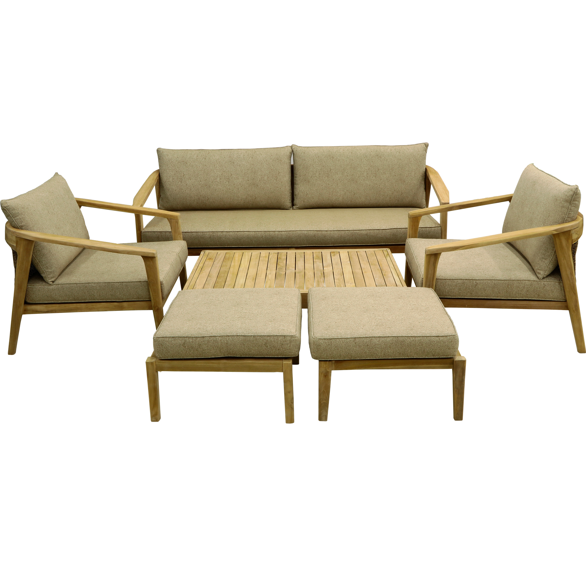 Комплект мебели Jepara Porto Cervo l 6 предметов, цвет коричневый, размер 82х210х85 - фото 1