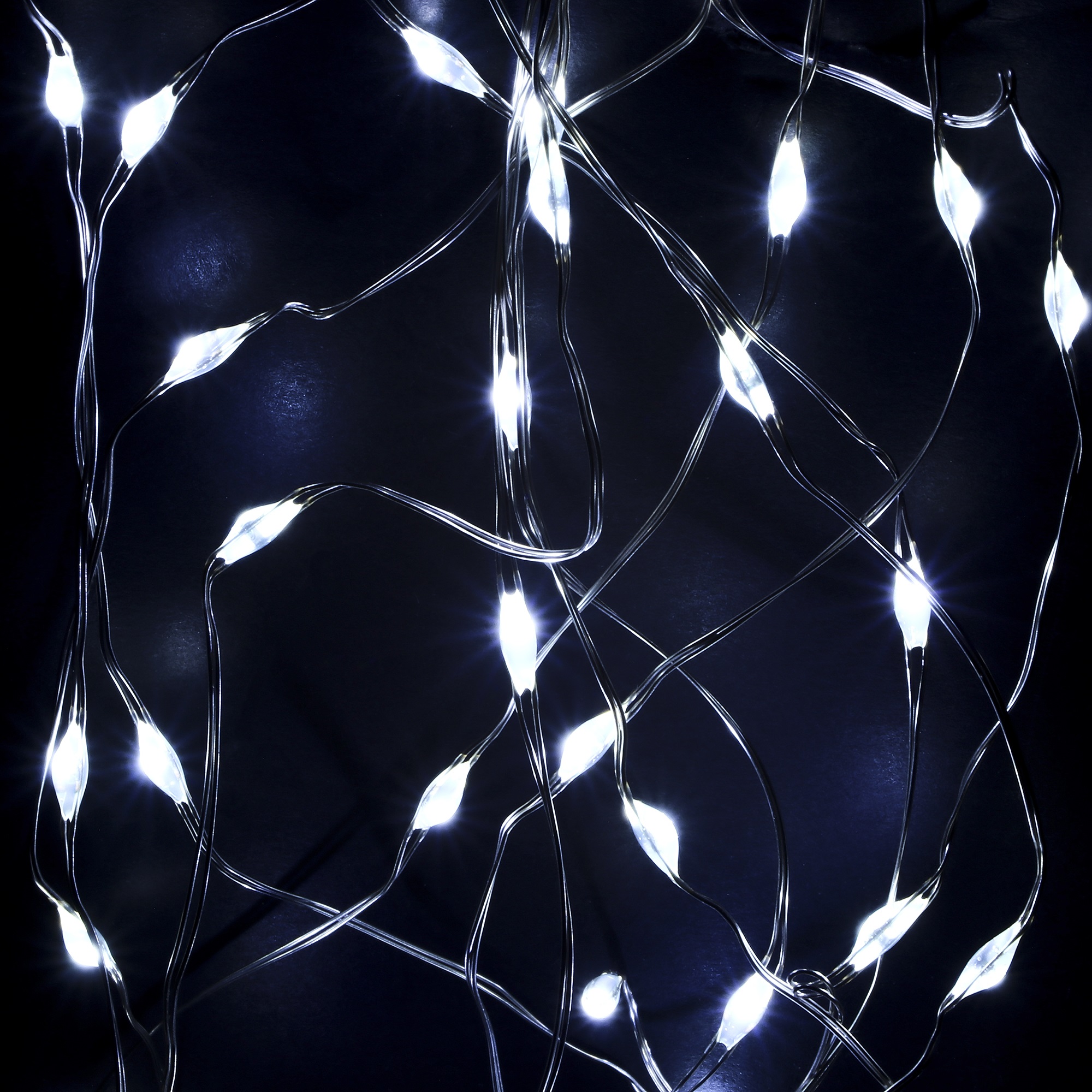 Гирлянда светящаяся Kaemingk 195 см 40 LED серебристо-белая, цвет серебристый - фото 1